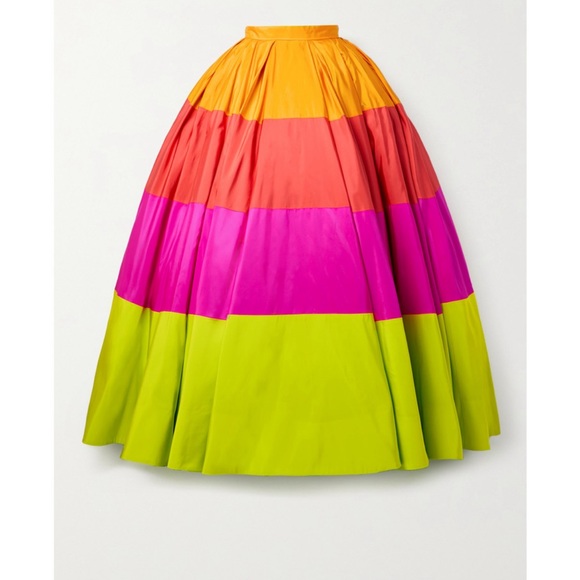 Christopher John Roger’s Silk Faille Colorblock Maxi Skirt In sizes 4-8 please. - Picture 8 of 8